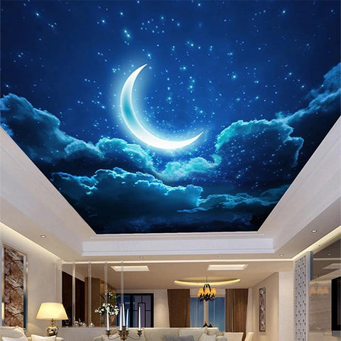 Image of Moon and Starry Sky Ceiling Mural, Custom Sizes Available Maughon's