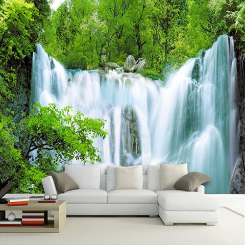 Image of Natural Waterfall Wallpaper Mural, Custom Sizes Available Household-Wallpaper Maughon's