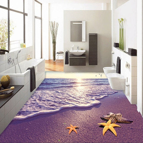Image of Ocean at Dusk Self Adhesive Floor Mural, Custom Sizes Available Maughon's