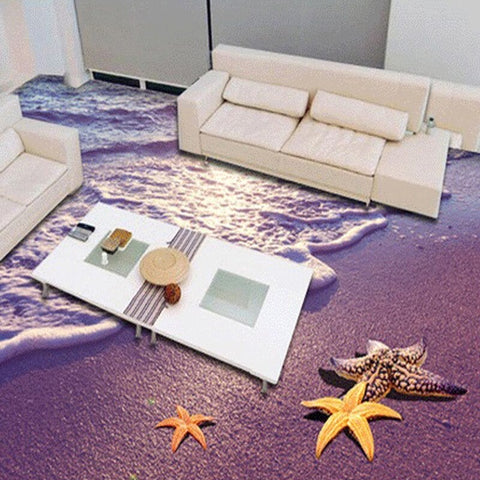 Image of Ocean at Dusk Self Adhesive Floor Mural, Custom Sizes Available Maughon's