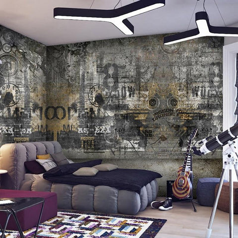 Image of Old Wall Graffiti Wallpaper Mural, Custom Sizes Availalble Maughon's