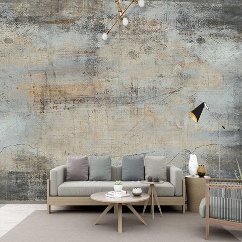 Image of Retro Cement Wallpaper Mural, Custom Sizes Available Wall Murals Maughon's Waterproof Canvas