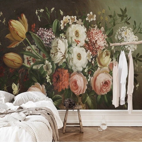 Image of Retro Still-Life Wallpaper Mural, Custom Sizes Available Wall Murals Maughon's