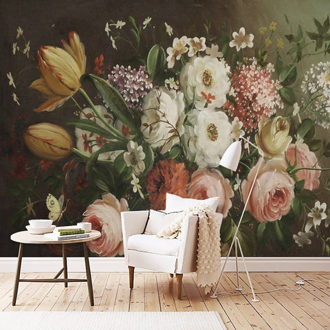 Image of Retro Still-Life Wallpaper Mural, Custom Sizes Available Wall Murals Maughon's