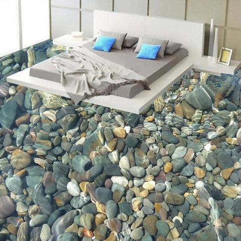 Image of River Rock Self Adhesive Floor Mural, Custom Sizes Available Maughon's