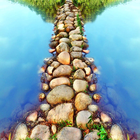 Image of Rock Bridge Flooring Mural, Custom Sizes Available Floor Murals Maughon's