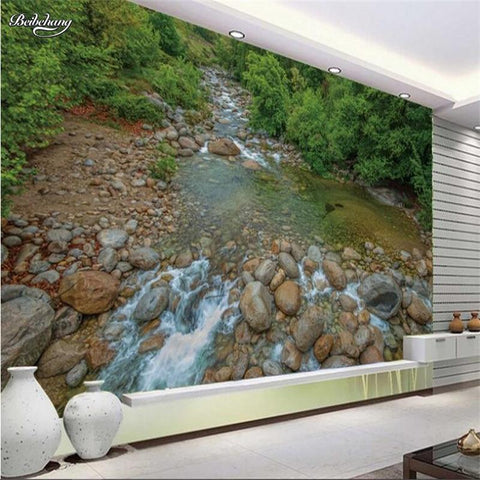 Image of Rocky River Stream Self Adhesive Floor Mural, Custom Sizes Available Household-Wallpaper-Floor Maughon's
