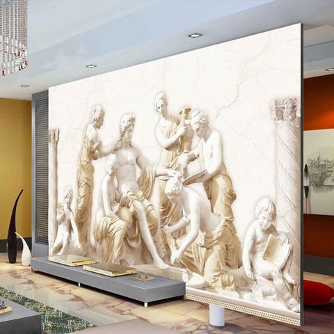 Image of Roman Statue Wallpaper Mural, Custom Sizes Available Wall Murals Maughon's