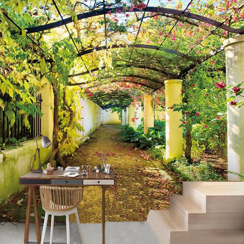 Rose Arbor Wallpaper Mural, Custom Sizes Available Maughon's