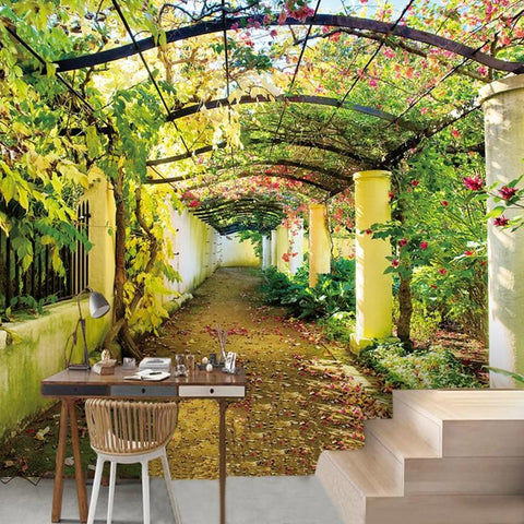 Image of Rose Arbor Wallpaper Mural, Custom Sizes Available Maughon's