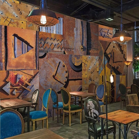 Image of Rusty Oxidized Metal Scrap Pieces Wallpaper Mural, Custom Sizes Available Wall Murals Maughon's