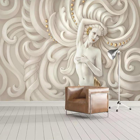 Image of Sculpture Angel Wallpaper Mural, Custom Sizes Available Household-Wallpaper Maughon's