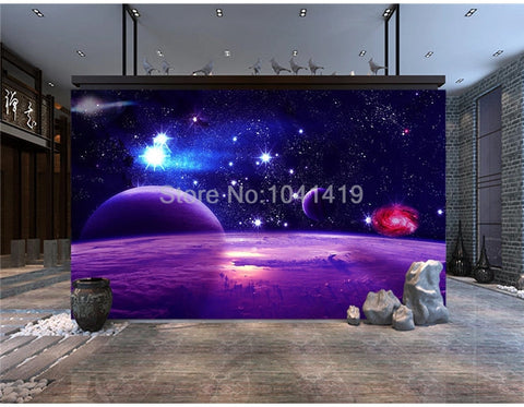 Image of Self-Adhesive Fantasy Space Galaxy Wallpaper Mural, Custom Sizes Available Wall Murals Maughon's