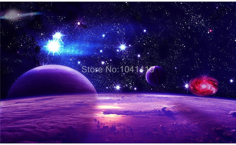 Image of Self-Adhesive Fantasy Space Galaxy Wallpaper Mural, Custom Sizes Available Wall Murals Maughon's