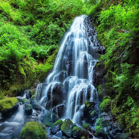 Image of Self Adhesive Waterfalls Landscape Wallpaper Mural, Custom Sizes Available Maughon's