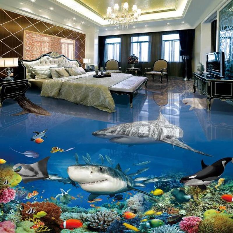 Sharks and Coral Self Adhesive Floor Mural, Custom Sizes Available Maughon's
