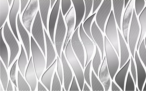 Image of Silver Curvy Stripes Wallpaper Mural, Custom Sizes Available Household-Wallpaper Maughon's