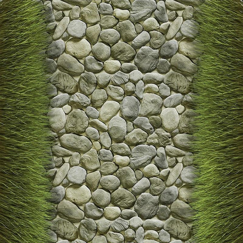 Image of Stone Path Lined With Grass Self Adhesive Floor Mural, Custom Sizes Available Floor Murals Maughon's