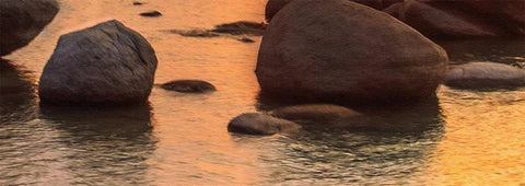 Image of Sunset On River Wallpaper Mural, Custom Sizes Available Maughon's