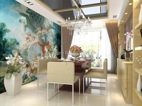 Image of "The Geniuses of Art" Francois Boucher Wallpaper Mural, Custom Sizes Available Wall Murals Maughon's
