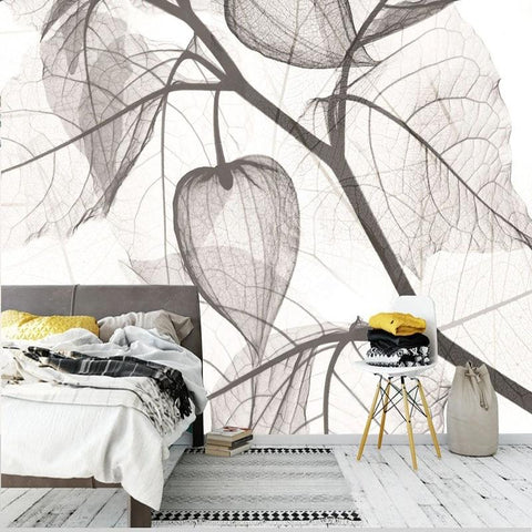Image of Transparent Leaves Wall Mural, Custom Sizes Available Maughon's