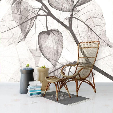 Image of Transparent Leaves Wall Mural, Custom Sizes Available Maughon's