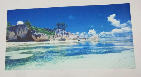 Image of Tropical Beach and Lagoon Wallpaper Mural, Custom Sizes Available Maughon's