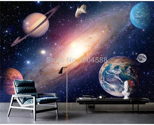 Our Planets And Galaxy Wallpaper Mural, Custom Sizes Available