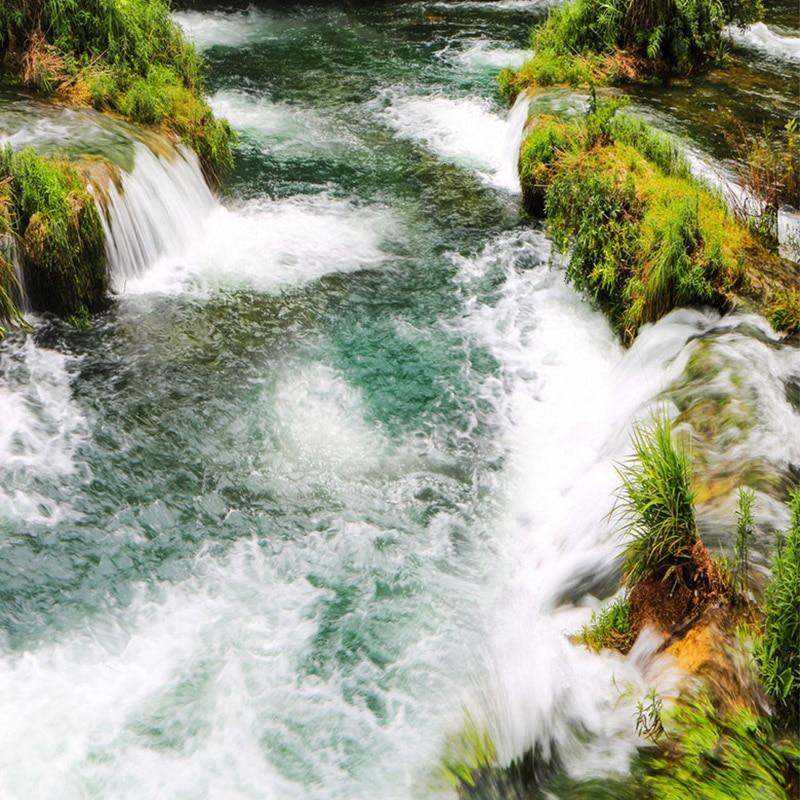 Waterfalls and Moss Self Adhesive Floor Mural. Custom Sizes Available Maughon's