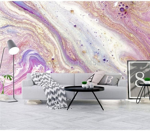Image of Wavy Golden Marble Wallpaper Mural, Custom Sizes Available Household-Wallpaper Maughon's