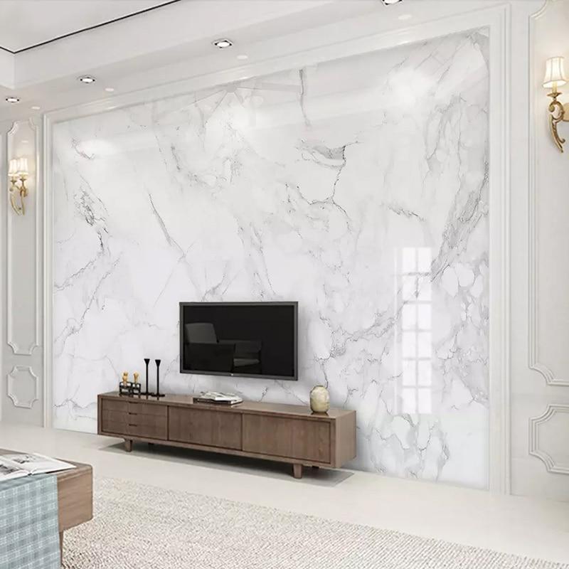 White Marble Wallpaper Mural, Custom Sizes Available Household-Wallpaper Maughon's