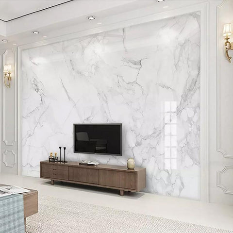 Image of White Marble Wallpaper Mural, Custom Sizes Available Household-Wallpaper Maughon's