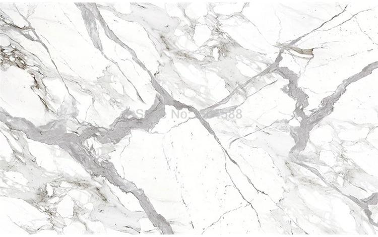 White With Gray Veins Marble Wallpaper Mural, Custom Sizes Available Household-Wallpaper Maughon's