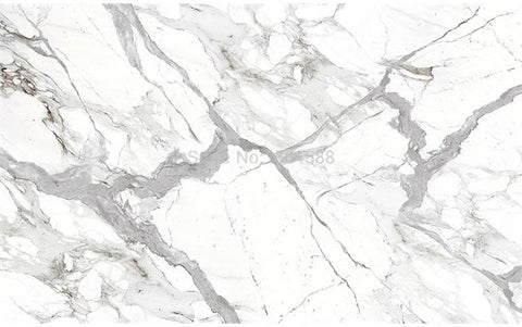 Image of White With Gray Veins Marble Wallpaper Mural, Custom Sizes Available Household-Wallpaper Maughon's