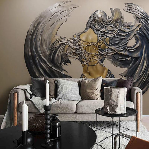 Image of Wings Figure Wallpaper Mural, Custom Sizes Available Maughon's