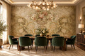 Decorative Floral Vase Background Wallpaper Mural, Custom Sizes Available