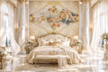 Classical Painting of Water Nymphs and Cherubs Wallpaper Mural, Custom Sizes Available