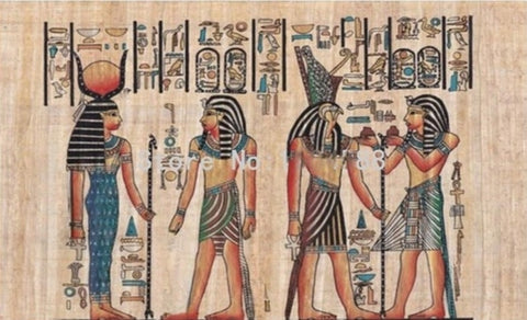 Mural de papel pintado Faraón egipcio y reina, tamaños personalizados disponibles