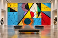 Geometric Abstract Shapes Wallpaper Mural, Custom Sizes Available