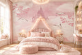 Castle In Pink Clouds Wallpaper Mural, Custom Sizes Available