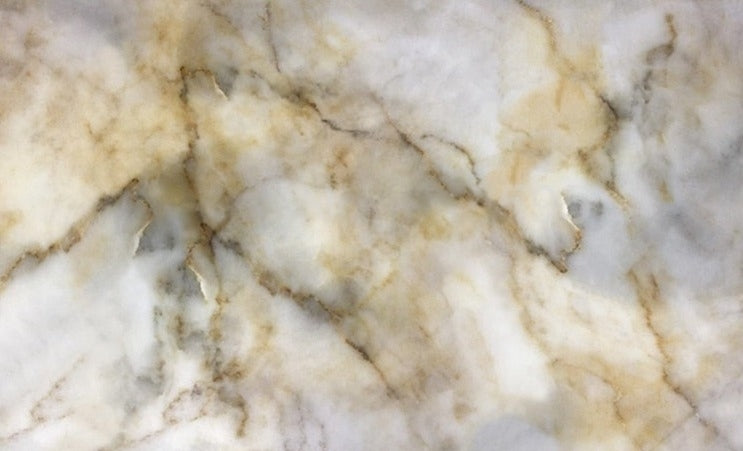 Exquisite Yellow  and Brown Marble Wallpaper Mural, Custom Sizes Available
