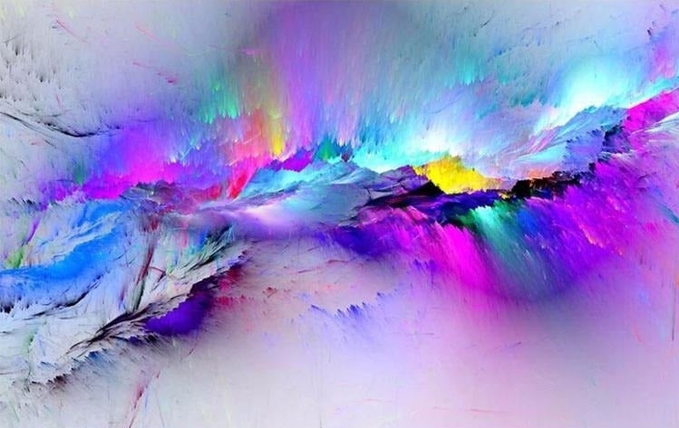 Colorful Abstract Wallpaper Mural, Custom Sizes Available