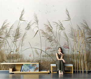 Calming Sea Grass Wallpaper Murals, Custom Sizes Available