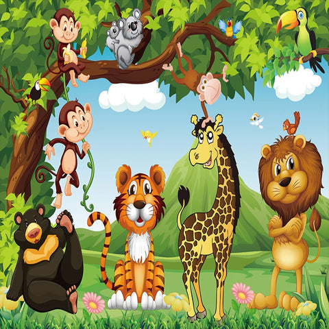 Image of Awesome Animals Wallpaper Mural, Custom Sizes Available
