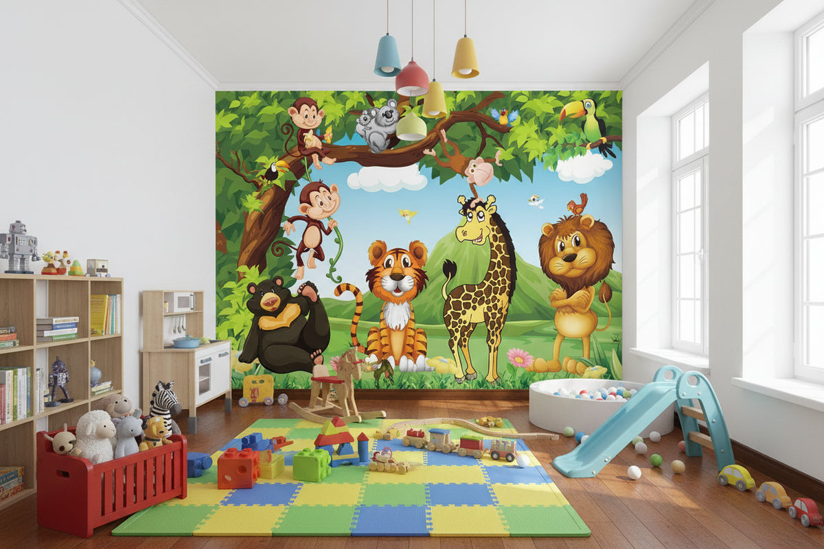 Awesome Animals Wallpaper Mural, Custom Sizes Available