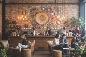 Beautiful Mosaic Design Wallpaper Mural, Custom Sizes Available