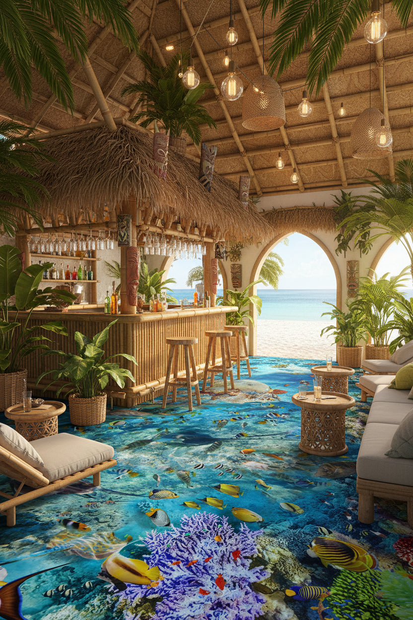 Stunning Ocean Reef Floor Mural, Custom Sizes Available