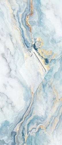 Blue and Gold Marble Wallpaper Mural, Custom Sizes Available