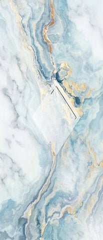Image of Blue and Gold Marble Wallpaper Mural, Custom Sizes Available