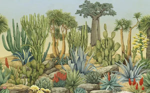 Nine Fabulous Cactus and Succulent Wallpaper Murals, Custom Sizes Available